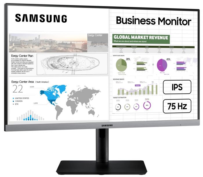 Монітор LCD 23.8" Samsung S24R650F D-Sub, HDMI, DP, USB, ІPS, 75Hz, Pivot