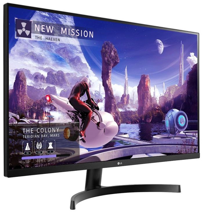 Монітор LCD 31.5" LG 32QN600-B 2xHDMI, DP, Audio, IPS, 2560x1440, 99%sRGB, FreeSync, HDR10