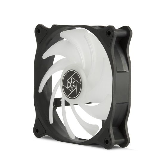 Корпусний вентилятор SilverStone  Air Blazer AB120R-ARGB, 120mm, 600-2200 rpm, 4 Pin PWM + 4-1 Pin ARGB (5V LED), 7.4-35,6 dBa