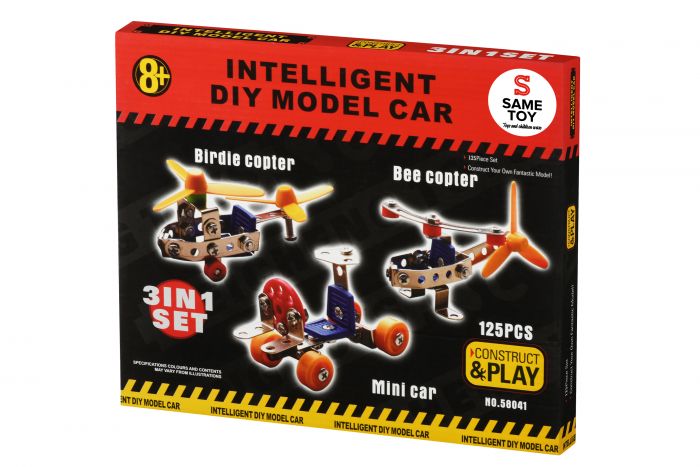 Конструктор металевий Same Toy Inteligent DIY Model Car 3в1 125 ел. 58041Ut
