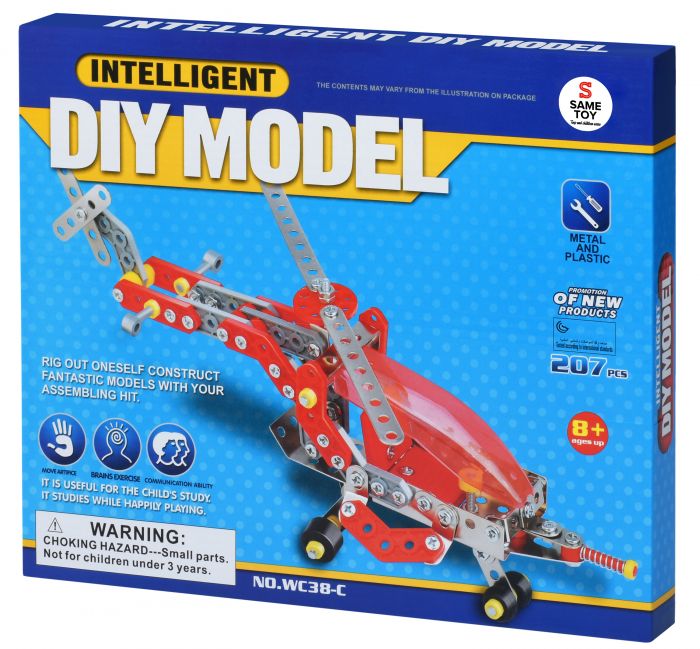 Конструктор металевий Same Toy Inteligent DIY Model Літак 207 ел. WC38CUt