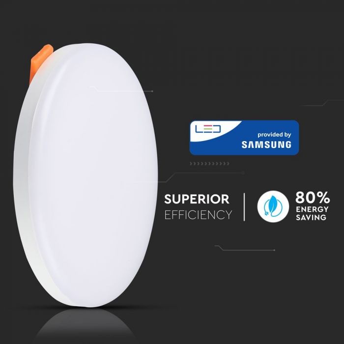 Панель стельова врізна LED V-TAC, 24W, SKU-740, Samsung Chip, 230V, 4000К, кругла, діаметр 223mm