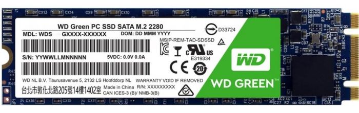 Накопичувач SSD WD M.2  480GB SATA Green