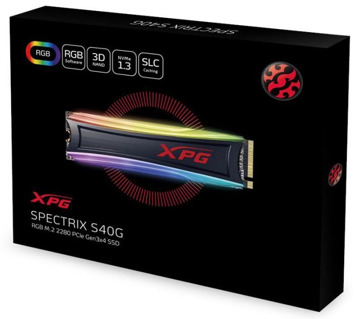 Накопичувач SSD ADATA M.2 4TB PCIe 3.0 S40G RGB