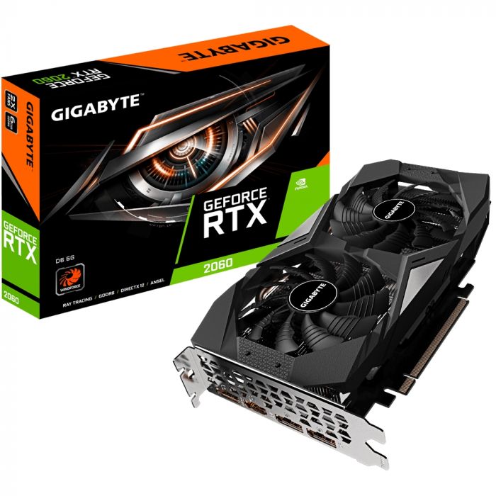 Відеокарта GIGABYTE GeForce RTX2060 D6 6GB GDDR6 192bit DPx3-HDMI LHR