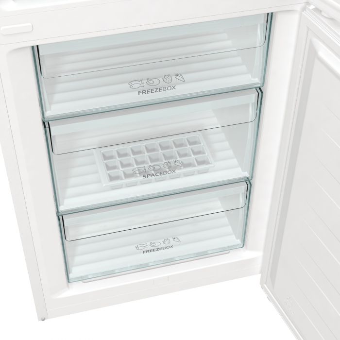 Холодильник з нижн. мороз. камерою Gorenje NRK6201EW4, 200х60х60см, 2 двері, 235( 96)л, А+, Total NF , Зона св-ті, Внутр. Диспл,