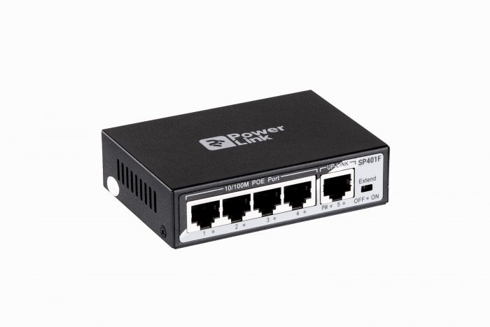 Комутатор 2E PowerLink SP401F 4xFE PoE, 1xFE Uplink, 50ВВт