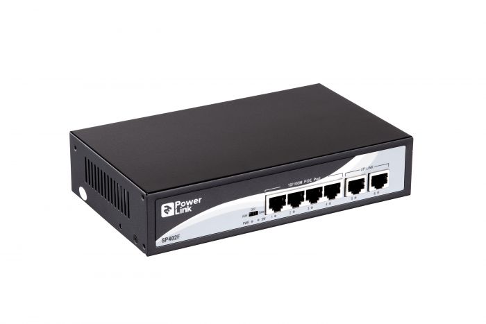 Комутатор 2E PowerLink SP402F 4xFE PoE, 2xFE Uplink, 65Вт