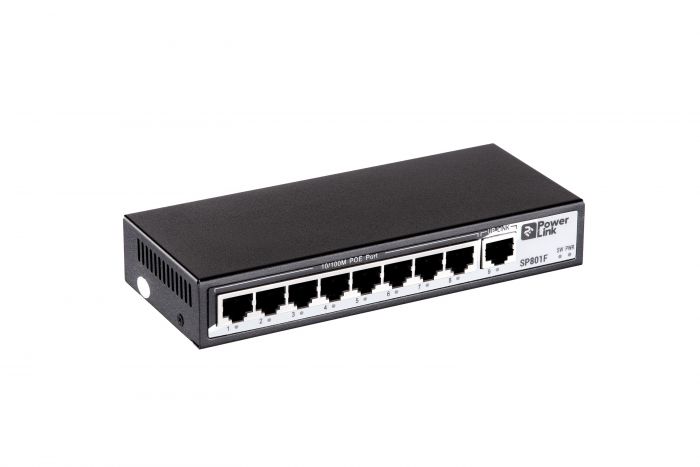 Комутатор 2E PowerLink SP801F 8xFE PoE, 1xFE Uplink, 104Вт