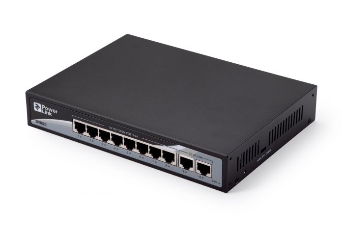 Комутатор 2E PowerLink SP802G 8xGE PoE, 2xGE Uplink, 150Вт