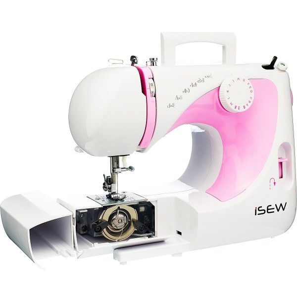 Швейна машина iSEW A15 , електромех., 85 Вт, 15 шв.оп., петля напівавтомат, біло-рожевий