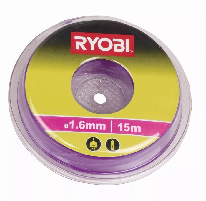 Ryobi Волосінь для тримера RAC101 1.6мм 15м фіолетова