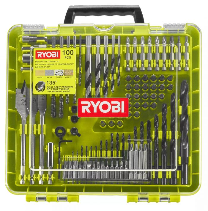 Набір біт та свердел Ryobi RAKDD100, 100 шт