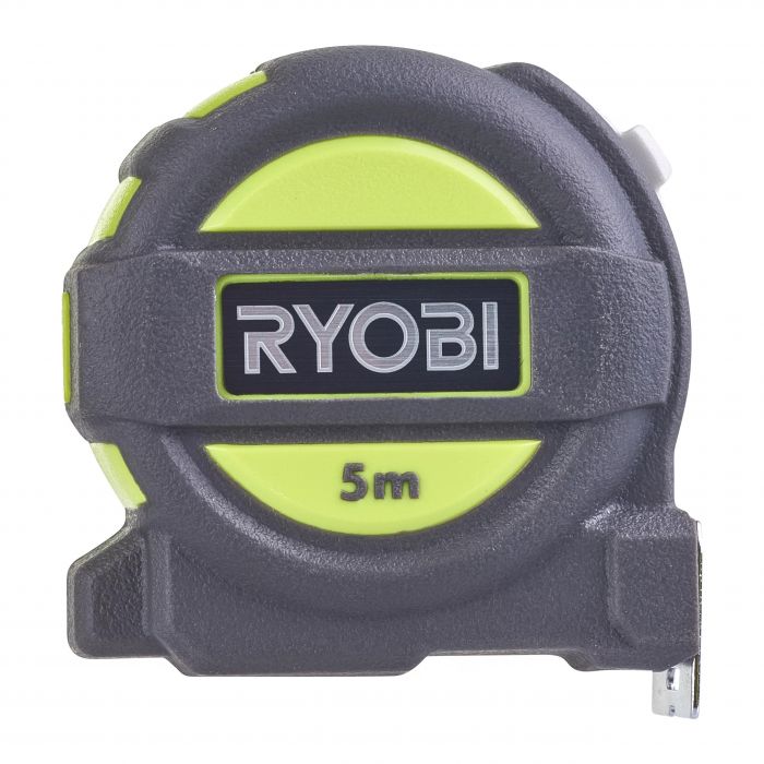 Рулетка Ryobi RTM5M, 5м*25мм, двостороннє нейлонове покриття, TPR корпус, 4 заклепки