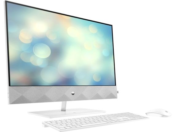 Персональний комп'ютер-моноблок HP Pavilion 27UHD/Intel i5-10400T/8/512F/NVD350-4/kbm/W10/White