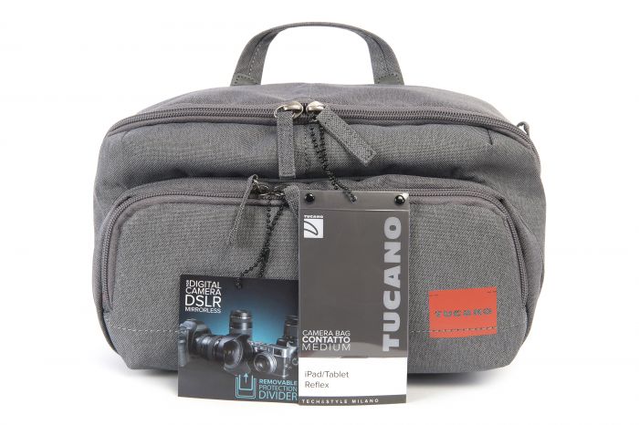Сумка для фотоапарату, Tucano Contatto Digital Bag Medium, сіра