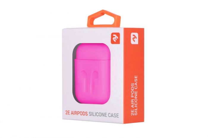 Чохол 2Е для Apple AirPods, Pure Color Silicone Imprint (1.5mm), Fuchsia