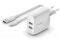 Мережевий ЗП Belkin Home Charger (24W) DUAL USB 2.4A, MicroUSB 1m, white