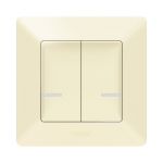 Valena Allure with NETATMO. Розумний безпроводовий вимикач 2-клавішний. Слонова кістка