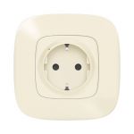 Valena Allure with NETATMO. Розумна розетка 2К+З 16А 230В. Слонова кістка