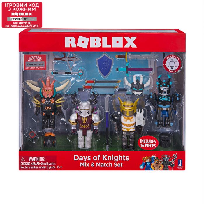 Ігрова колекційна фігурка Jazwares Roblox Mix &Match Set Days of Knights в наборі 4шт.