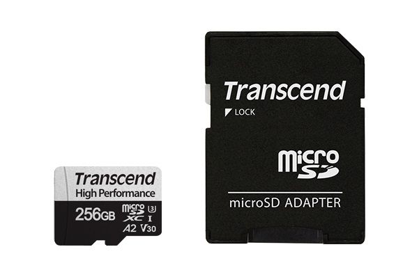 Карта пам'яті Transcend microSD 256GB C10 UHS-I U3 A2 R100/W85MB/s + SD