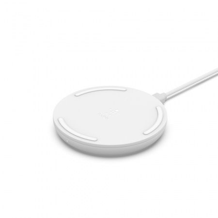 Бездротовий ЗП Belkin Pad Wireless Charging Qi, 10W, no PSU, white