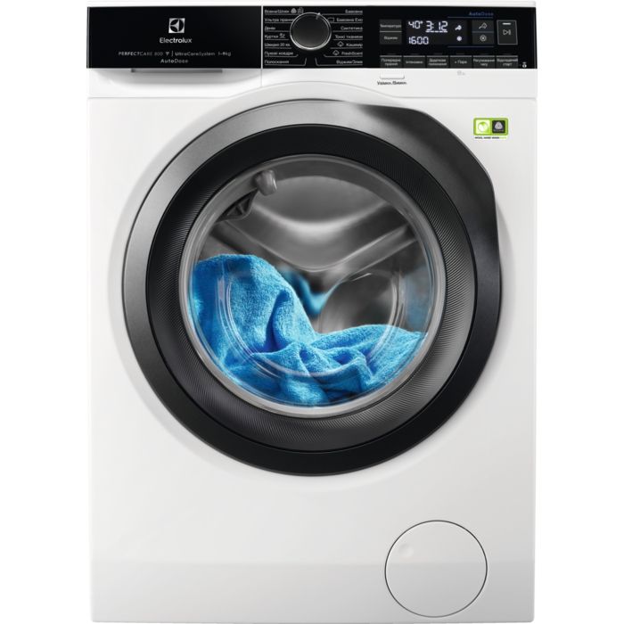 Пральна машина з фронт. завант. Electrolux EW8F169SAU, 9кг, 1600, A+++-50%, Пара, глибина 63см , Автодоз, Дисплей, Білий