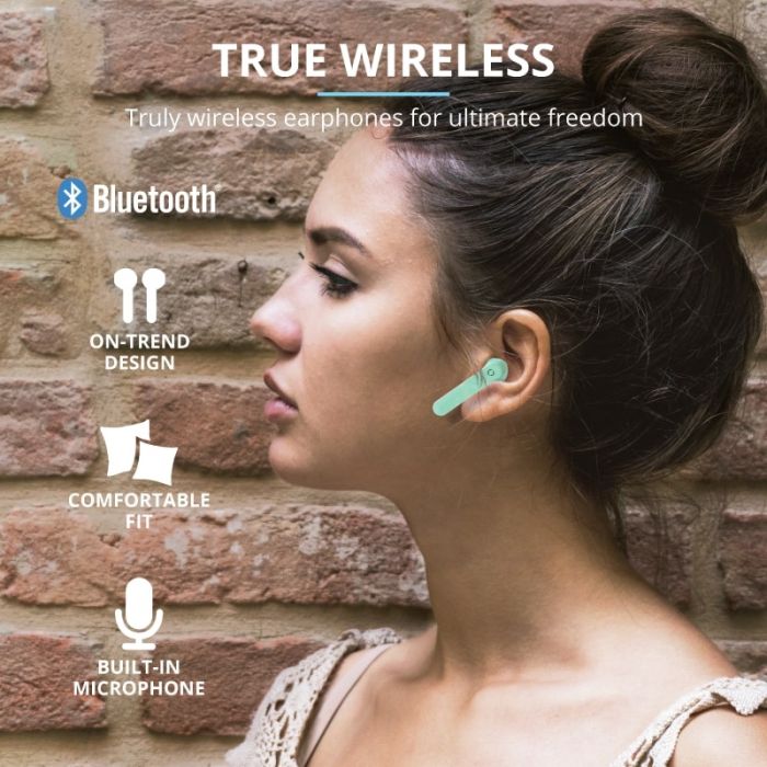 Навушники Trust Primo Touch True Wireless Mic Mint