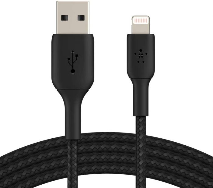 Кабель Belkin USB-A - Lightning, BRAIDED, 1m, black