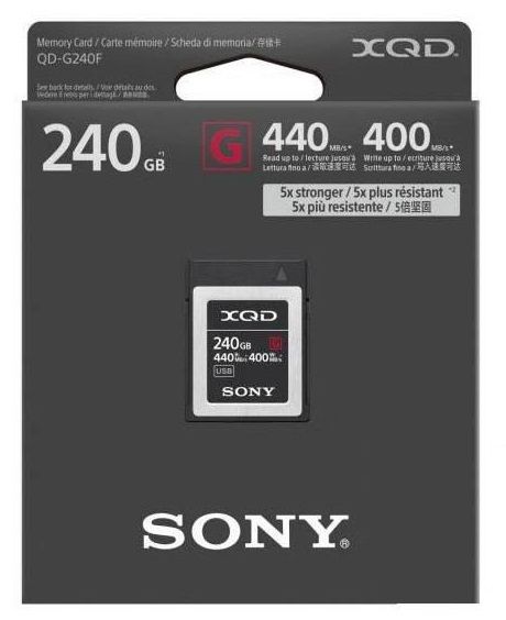 Карта пам'яті XQD Sony 240GB G Series R440MB/s W400MB/s