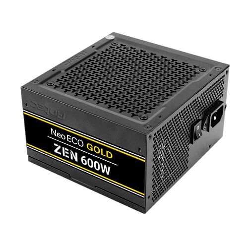 Блок живлення Antec NE600G Zen EC (600W) 80+ GOLD, aPFC, 12см,24+8,6xSATA,4xPCIe,+2