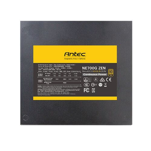 Блок живлення Antec NE700G Zen EC (700W) 80+ GOLD, aPFC, 12см,24+8x2,6xSATA,4xPCIe,+2