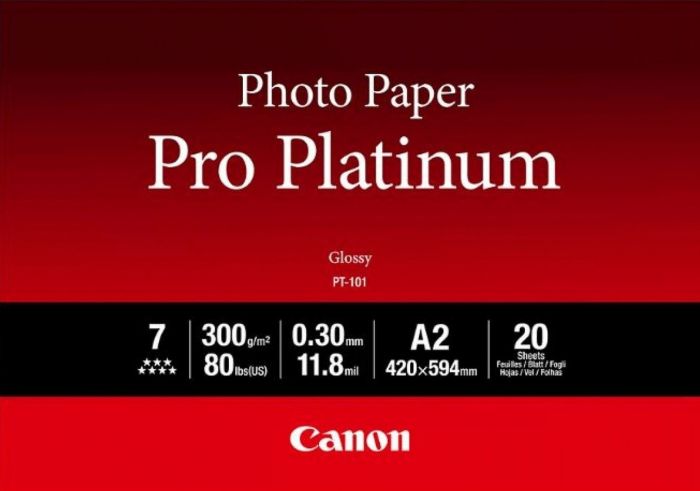 Папiр Canon A2 Pro Platinum Photo Paper PT-101 A2 20 арк