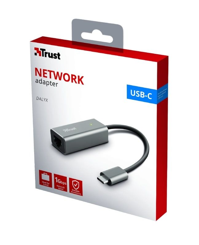 Перехідник Trust Dalyx USB-C to Ethernet Adapter