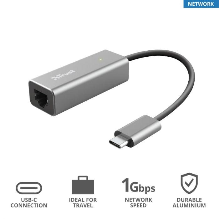 Перехідник Trust Dalyx USB-C to Ethernet Adapter