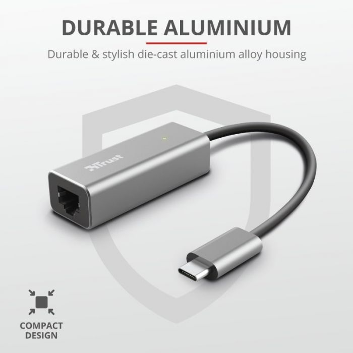 Перехідник Trust Dalyx USB-C to Ethernet Adapter