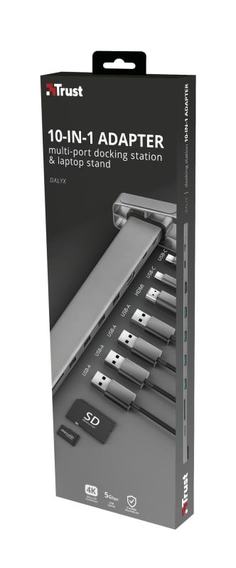 USB-хаб Trust Dalyx Aluminium 10-in-1 USB-C Multi-port Dock