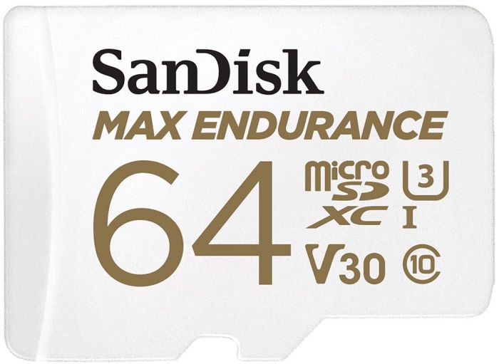Карта пам'яті SanDisk microSD   64GB C10 UHS-I U3 V30 R100/W40MB/s Max Endurance