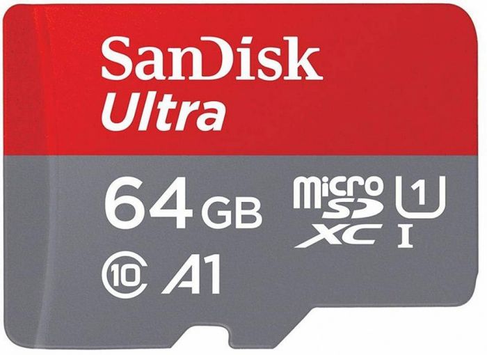 Карта пам'яті SanDisk microSD  64GB C10 UHS-I R100MB/s Ultra