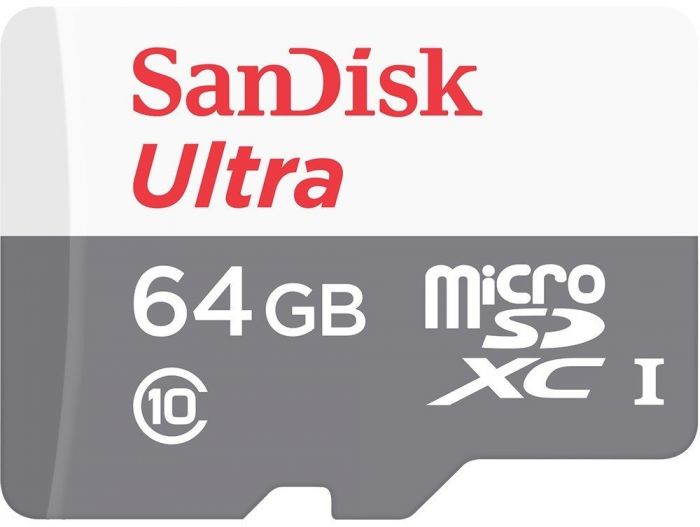 Карта пам'яті SanDisk microSD  64GB C10 UHS-I R100MB/s Ultra