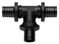 Трійник Rehau Rautitan PX, 25-25-25 мм, рівнопрохідний, поліфенілсульфон, чорний