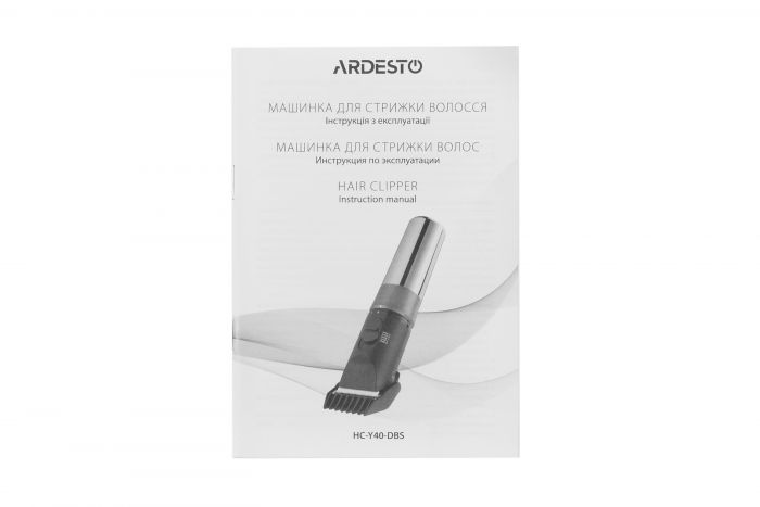 Машинка для стрижки Ardesto HC-Y40-DBS/3.7Вт/чорний+метал/дисплей