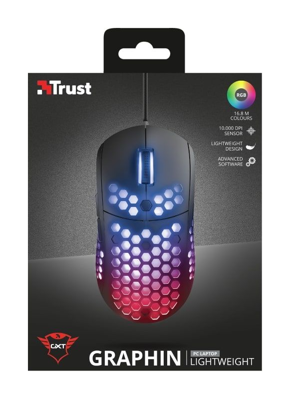 Миша ігрова Trust GXT 960 Graphin Ultra-lightweight RGB USB Black