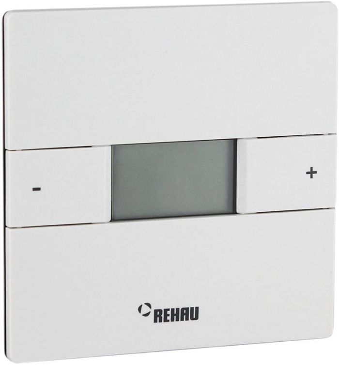 Терморегулятор Rehau Nea HТ, +5...30° C, програмований, дротовий, накладний, 230V, білий