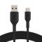 Кабель Belkin USB-A - USB-С, BRAIDED, 2m, black