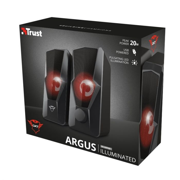 Акустична система (Колонки) Trust 2.0 GXT 610 Argus Illuminated USB Black