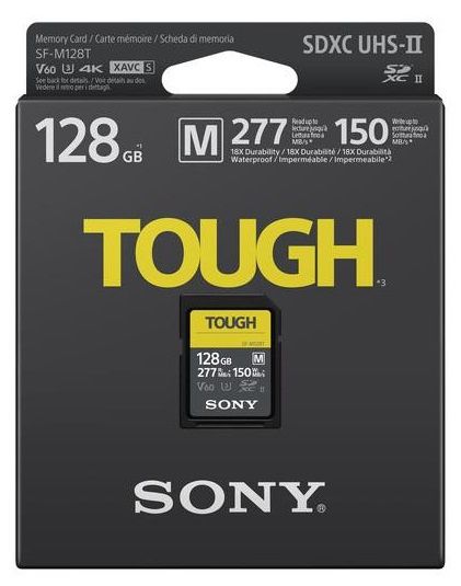 Карта пам'яті Sony 128GB SDXC C10 UHS-II U3 V60 R277/W150MB/s Tough