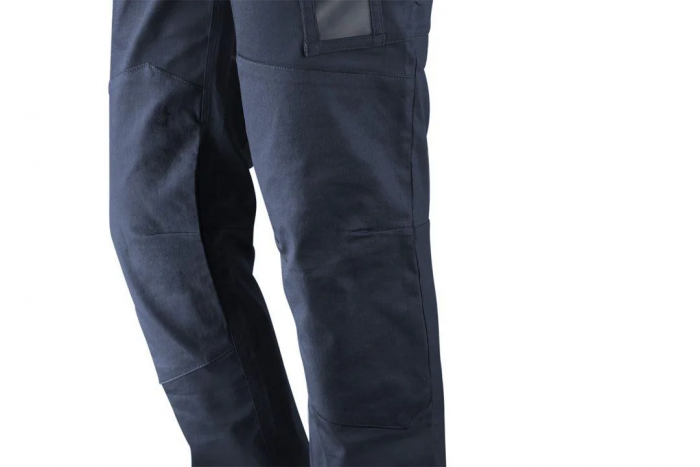 Штани робочі NEO CAMO Navy, розмір M (50), 255 г/м2, профільовані коліна з відсіком для наколінників, потрійні шви, еластична конструкція пояса, міцні кишені, темно-сині