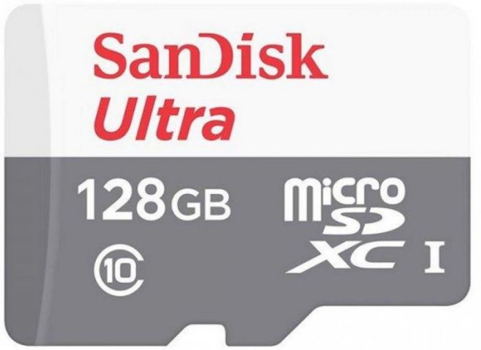 Карта пам'яті SanDisk microSD  128GB C10 UHS-I R100MB/s Ultra + SD